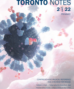 Toronto Notes 2022 38th Edition Comprehensive Medical Refrence And A Review For MCCQE