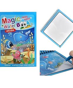 GLUN® Water Magic Book, Magic Doodle Pen, Coloring Doodle Drawing Board Games for Kids, Educational Book