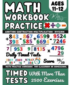 Maths Book for 11-12 Year Olds, Addition, Subtraction, Multiplication, Division , Ks3 Maths workbook Year 7