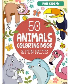 50 Animals Coloring Book & Fun Facts for Kids