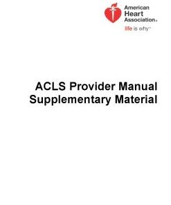 ACLS Provider Manual Supplementary Material